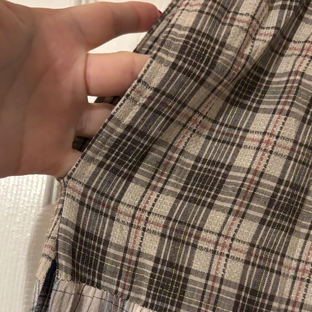 ODDI Plaid Patchwork Pants-Size Large - Picture 5 of 9